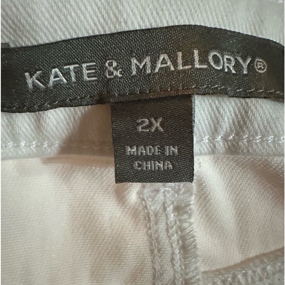Kate & Mallory white cropped jeans plus size 2X - Picture 7 of 8